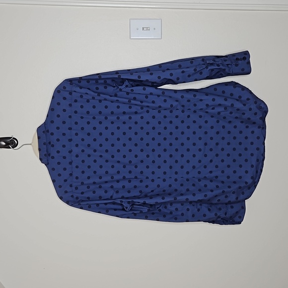 Boden Men's Blue Polka Dot Cotton Button Down Shirt Size Large - Picture 7 of 9